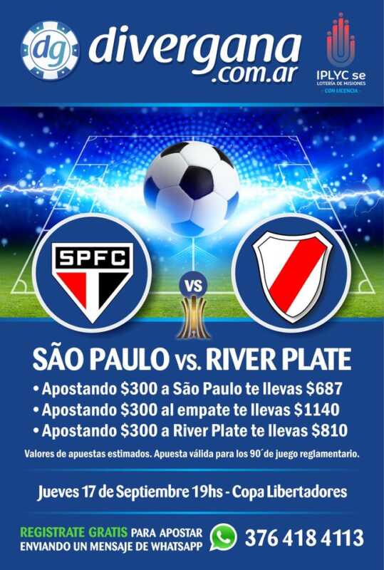 Libertadores: River y San Pablo se verán las caras y Divergana permite apostar 1 119003776 1206252843053563 6287521954677324803 o