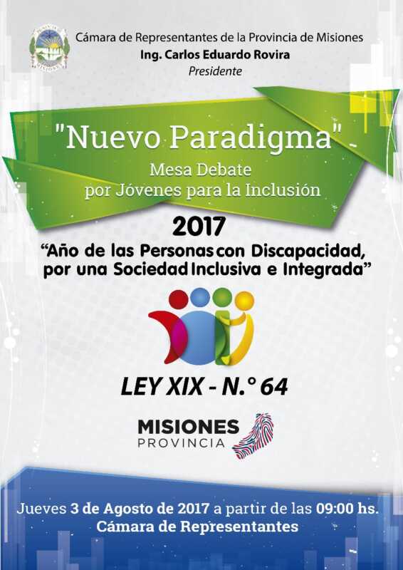 La Legislatura convoca a participar de las “Jornadas Misiones Inclusiva e Integrada” 3 2017 07 26 PHOTO 00000013