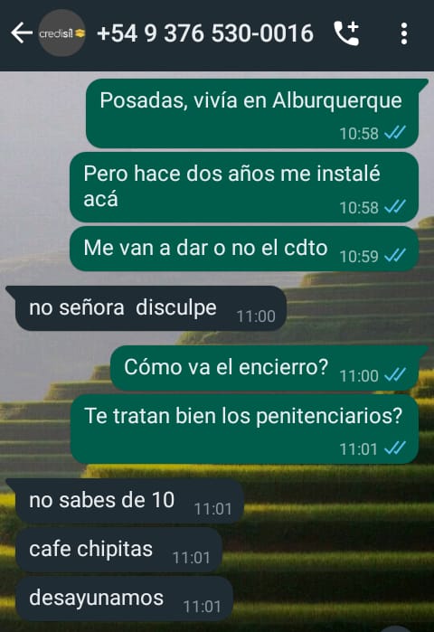 Denuncian que estafadores desde las cárceles ofrecen falsos créditos por Whatsapp 6 27bf3882 2fd1 4bff b12c 96839dfa8185