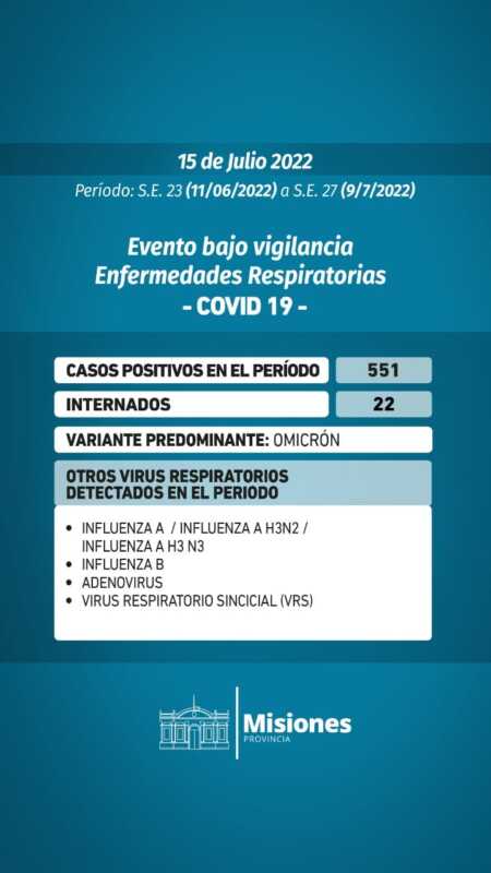 Coronavirus en Misiones: más de 551 infectados confirmados en un mes 1 3c632c72 7559 464a 8a54 fb01bc135e45