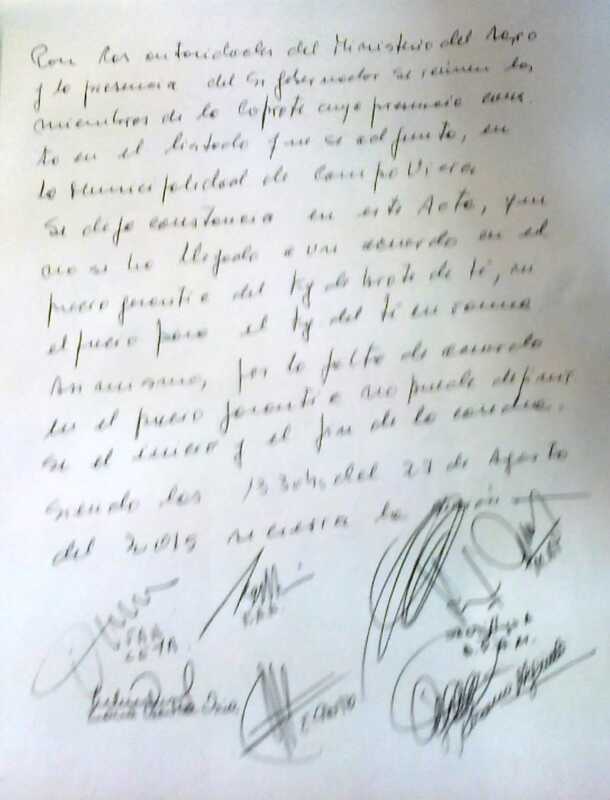 Acta firmada