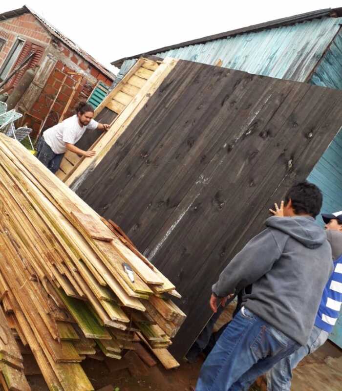 Casa para familia en situacion de pobreza que tuvo mellizos