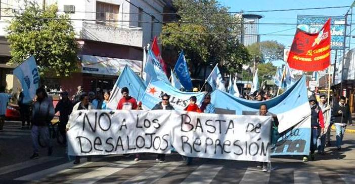 El Misionerazo tambien es contra los desalojos y la represion1