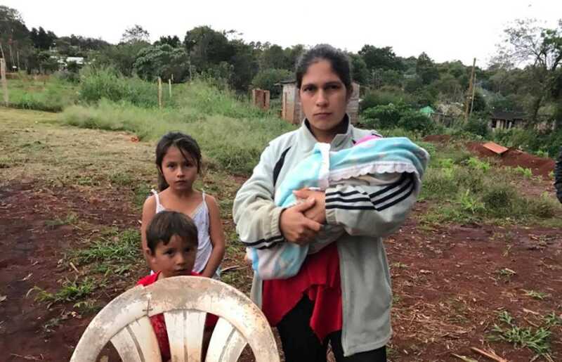 Familia del barrio 8 de Diciembre de Wanda