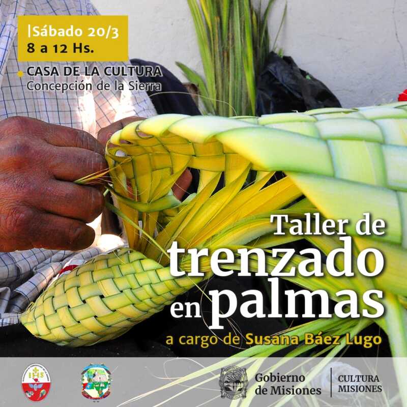 Taller de Trenzado de Palmas en Concepción de la Sierra 2 Flier Taller de Palmas