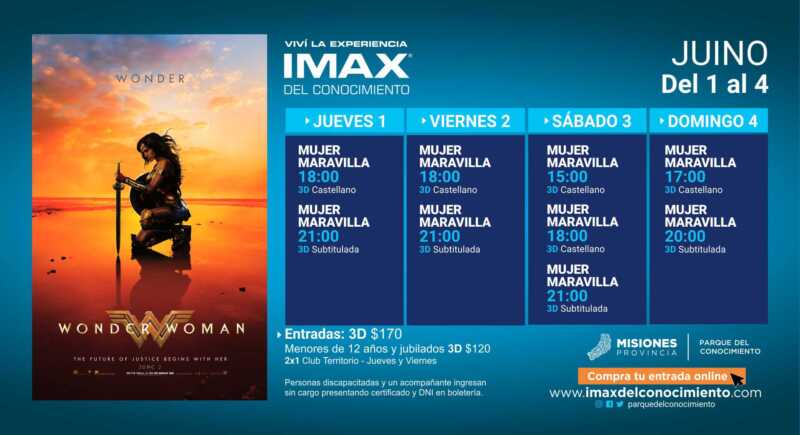 Flyer Wonder Woman Piratas IMAX