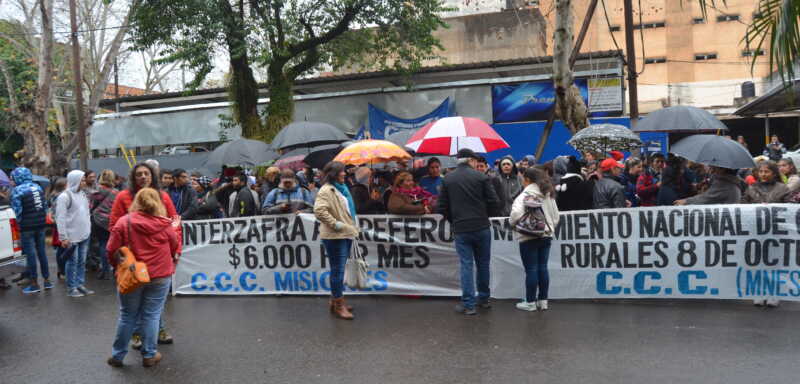 Marcha de tareferos y organizaciones sociales