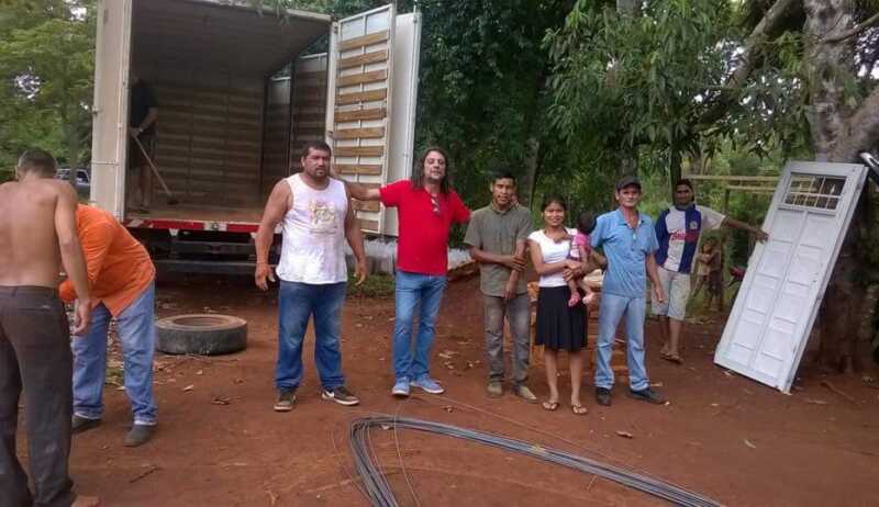 Materiales para la vivienda de Rita en la comunidad Guapoy2