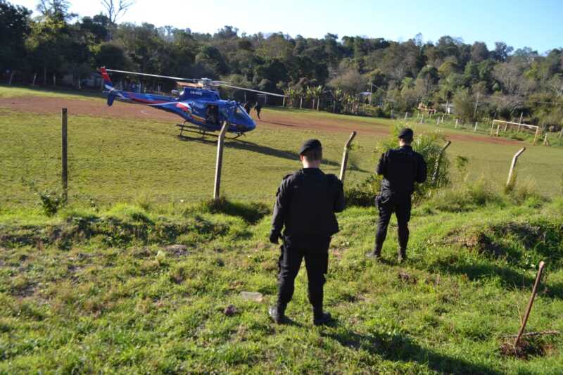 Ataque a la UP II: por aire y tierra buscan a los cómplices del temible brasileño capturado 2 OBERA 1