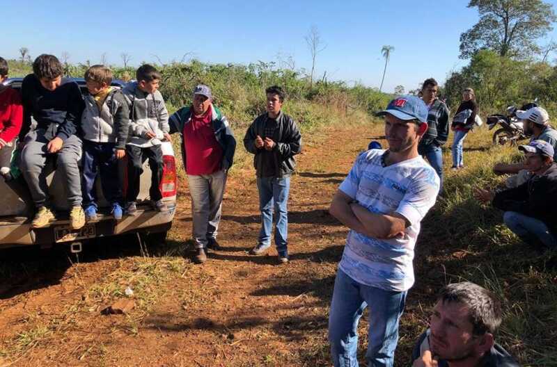 Productores en la Ruta 18 Colonia Pinalito