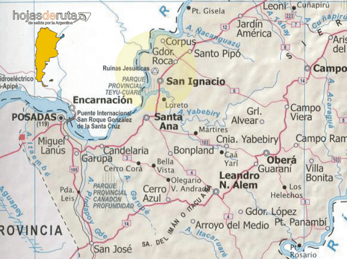 Ampliarán autovía de Santa Ana a San Ignacio 1 RN 12 futura autovia san Ignacio mapa 1
