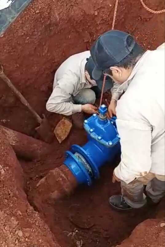 Iguazú: instalaron válvula para mejorar prestación en el barrio Villa Alta 2 Recambio valvula 200 Iguazu