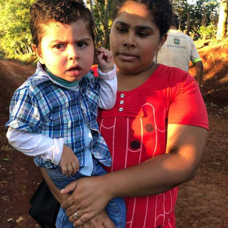 Un nino que espera ser intervenido en el Hospital de Posadas