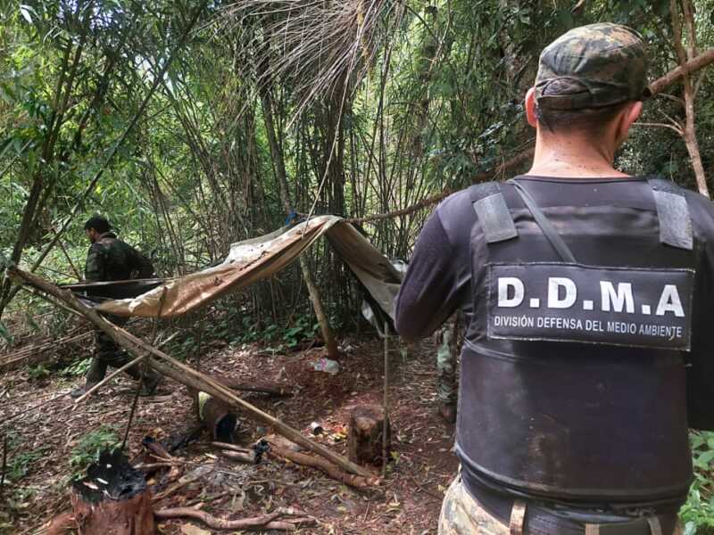 Desmantelaron dos campamentos de cazadores furtivos y arrestaron a siete personas en operativos rurales 1 WhatsApp Image 2022 10 13 at 21.08.50