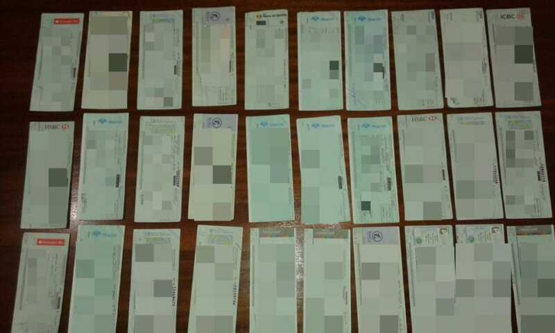 cheques secuestrados