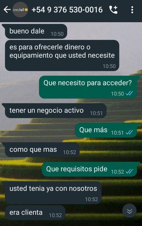 Denuncian que estafadores desde las cárceles ofrecen falsos créditos por Whatsapp 2 d667d0e1 8ca2 46bb 8303 74b9491134c2