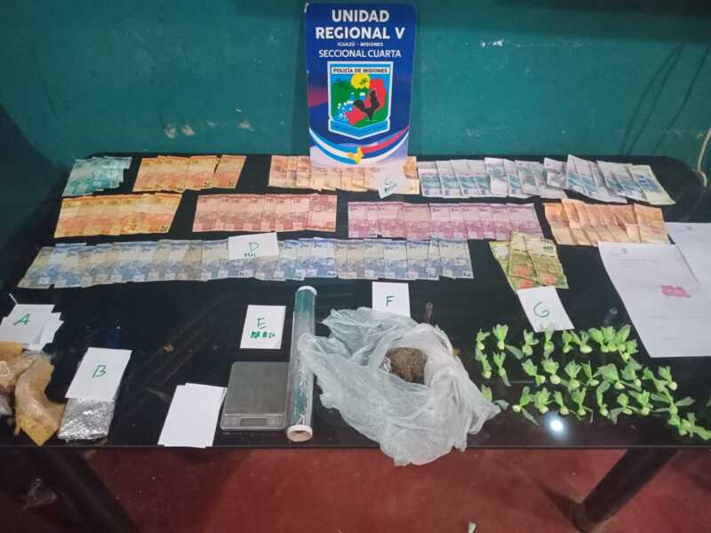 Desarticularon dos narcokioscos en Iguazú: dos detenidos, 80 dosis de cocaína, pedra y marihuana incautadas 1 incautaciones y detenido 1