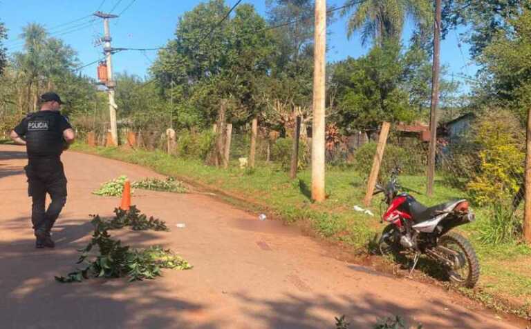 Eldorado: falleció motociclista tras despiste y choque