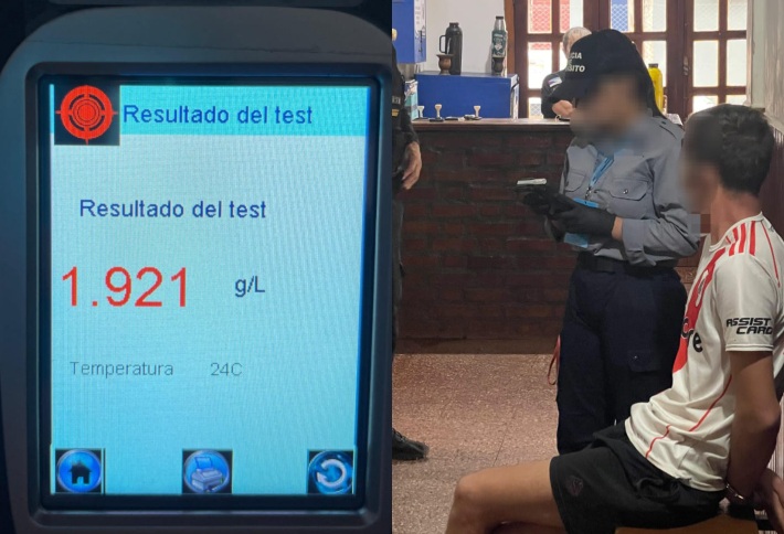 detenido alcholizado