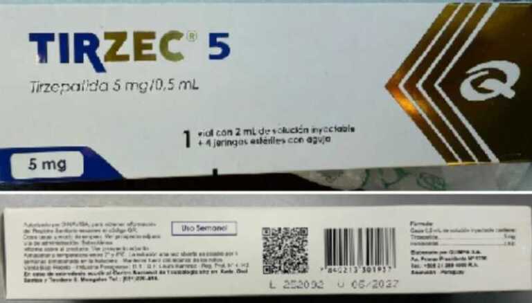 Advierten sobre unidades de TIRZEC, un medicamento sin autorización ni aval de la ANMAT