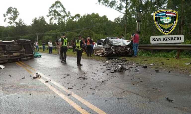 Tragedia en la ruta 12: choque múltiple dejó cuatro muertos cerca de San Ignacio