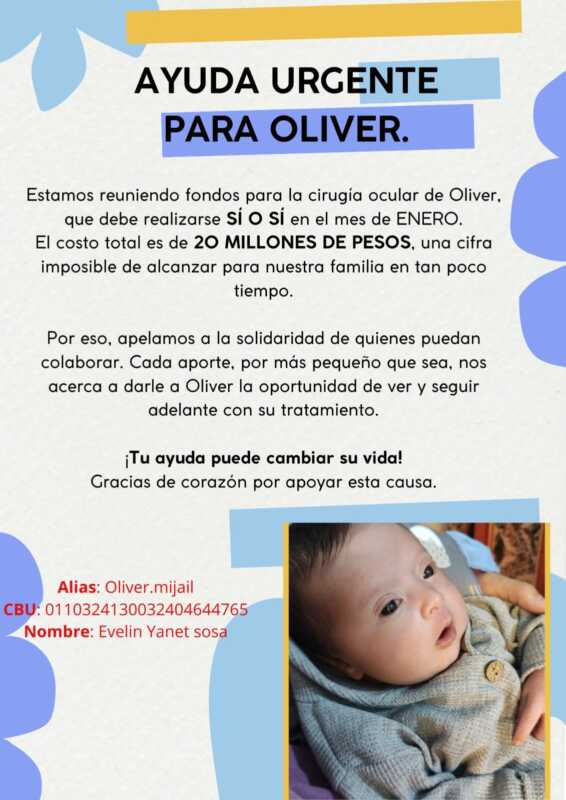 Campaña solidaria para operar de urgencia a un bebé con cataratas congénitas en Posadas 1 WhatsApp Image 2026 01 08 at 09.20.08 1