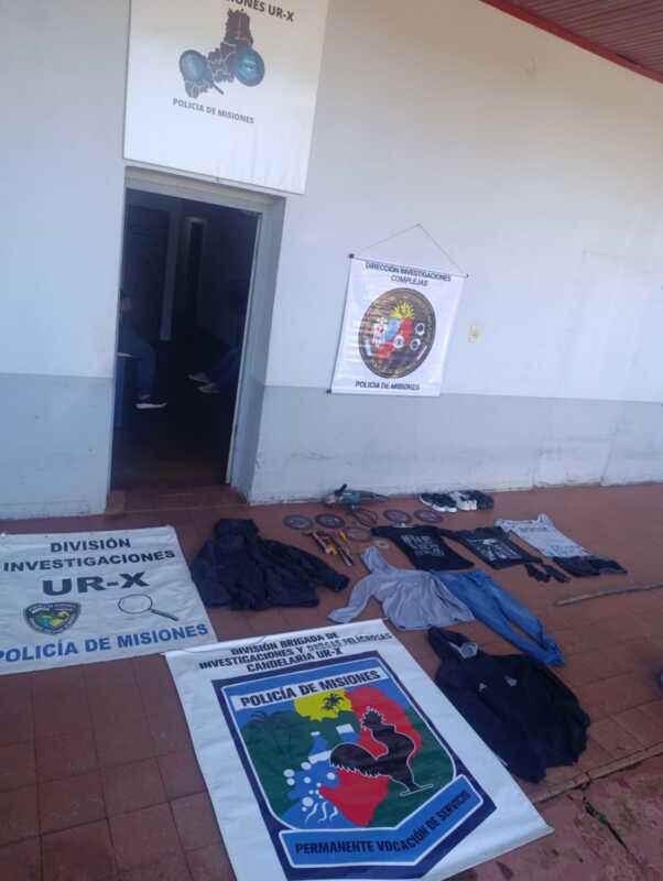 Siete allanamientos y dos detenidos por el robo armado a un aserradero en Candelaria 6 allanamientos 7