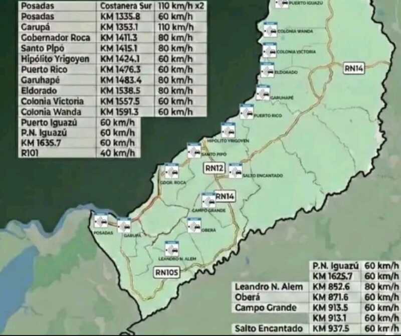 Radares en Misiones: entre la prevención y las críticas por falta de señalización 1 radares