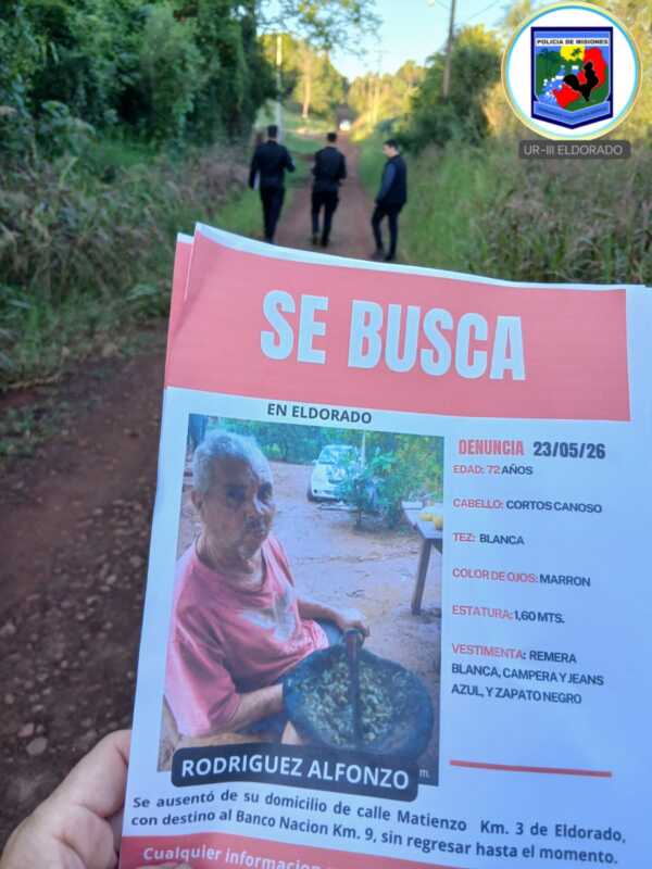 Eldorado: más efectivos y nuevos rastrillajes en la búsqueda de Alfonso Rodríguez 4 busqueda 5