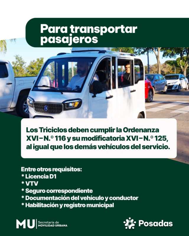 La polémica por los triciclos cabinados en Posadas: pueden circular, pero aún no tienen vía libre para transportar pasajeros 3 WhatsApp Image 2026 08 13 at 11.33.49