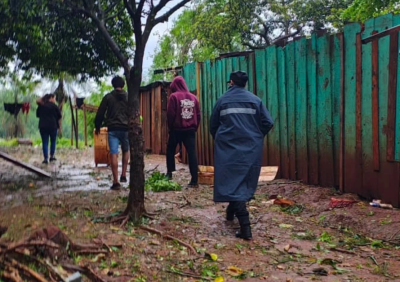 El temporal dejó más de 30 viviendas afectadas en Misiones y la Policía refuerza la asistencia 2 misiones temporal 1