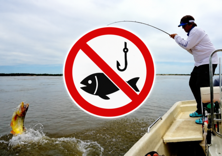 Prohibido pescar en aguas abiertas